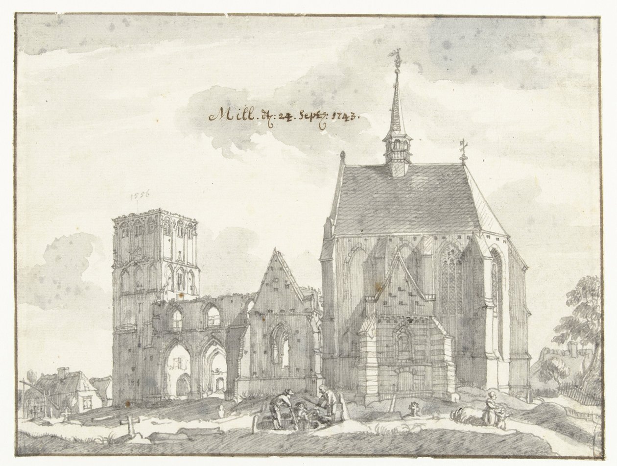 Ruine der Kirche in Mill von Jan de Beijer