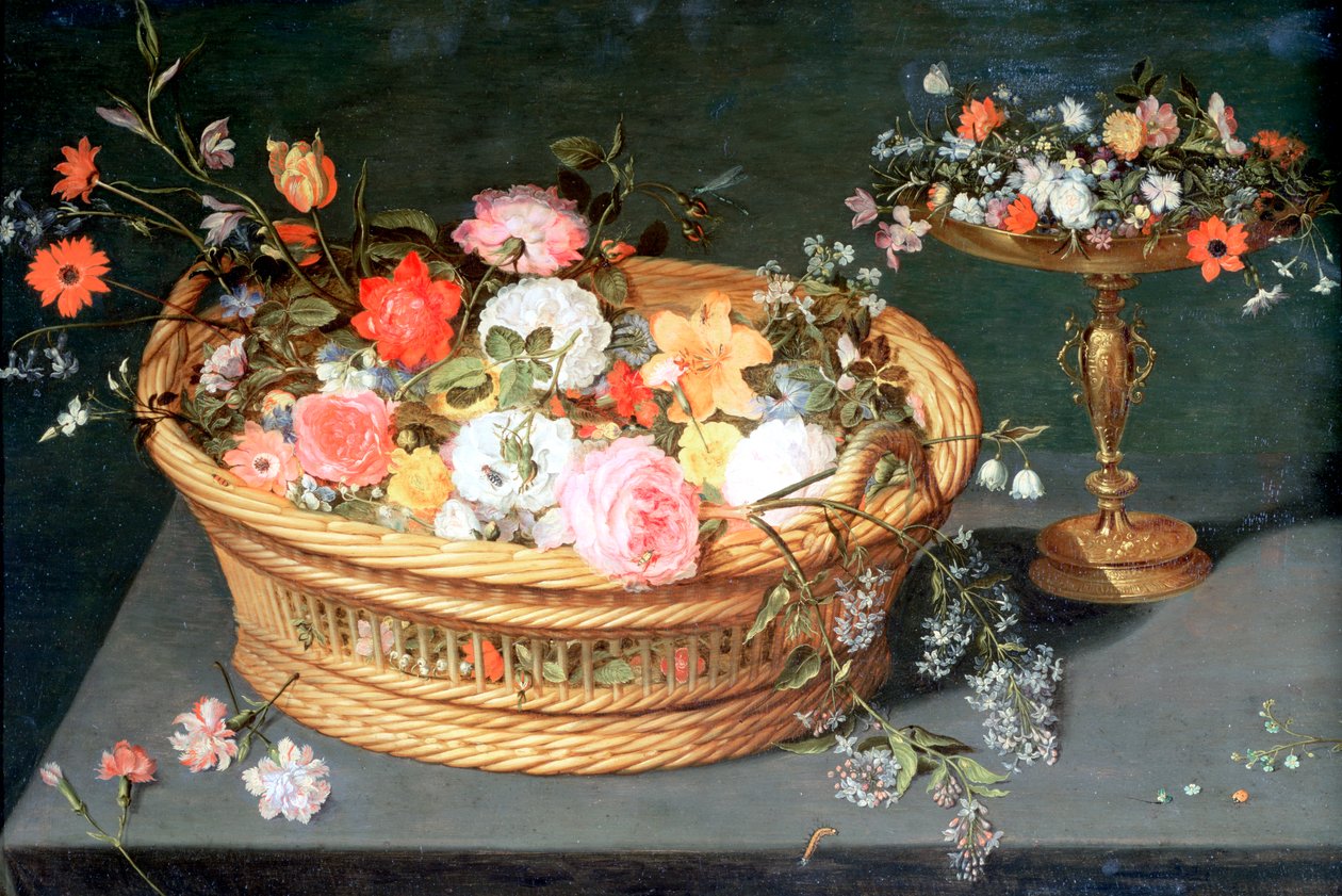Ein Korb voller Blumen, um 1590-1625 von Jan the Elder Brueghel