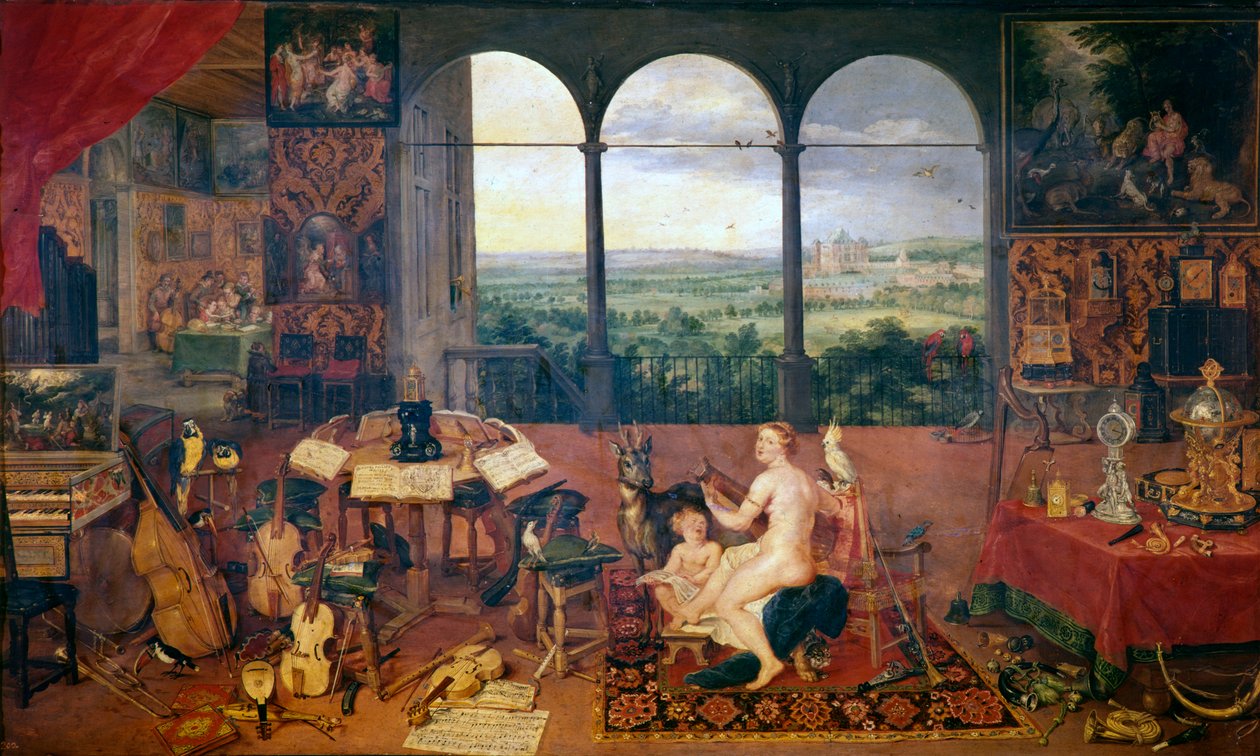 Das Gehör, 1618 von Jan the Elder Brueghel