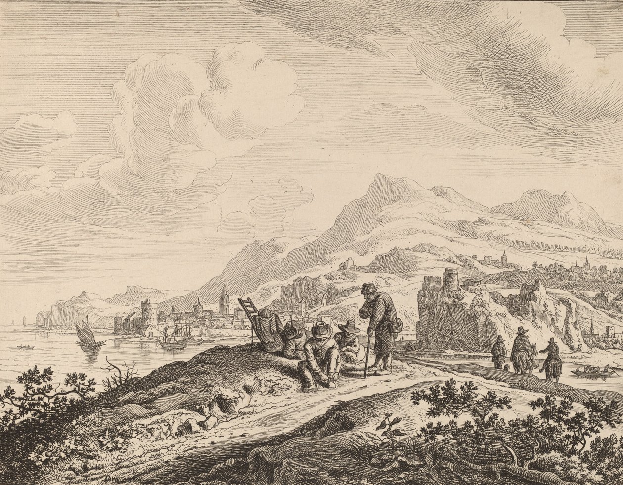 Blick auf den Rhein von Jan van Aken
