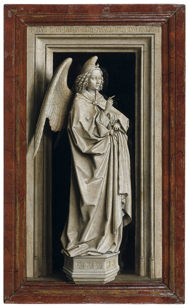 Der Verkündigungs-Diptychon, linkes Panel, 1434-1435 von Jan van Eyck