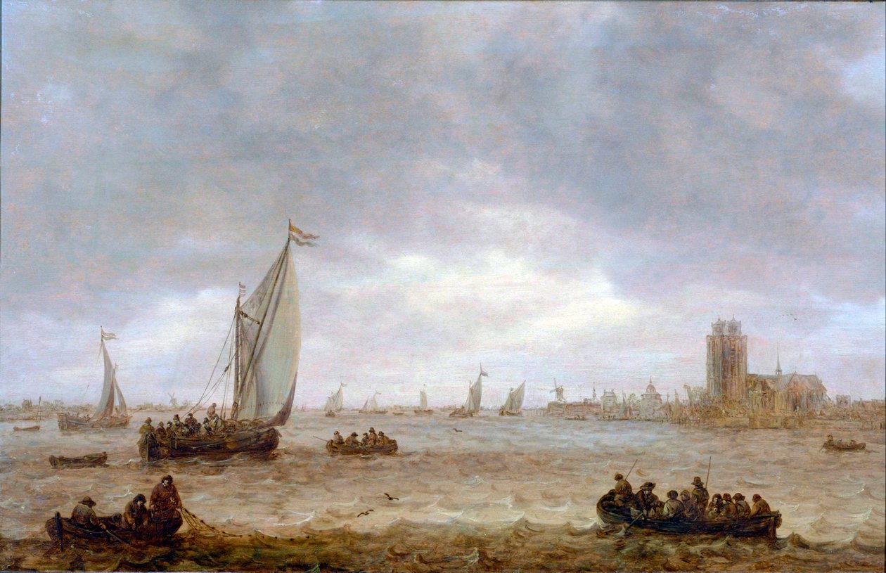 Maas Flussmündung (Dordrecht) von Jan van Goyen