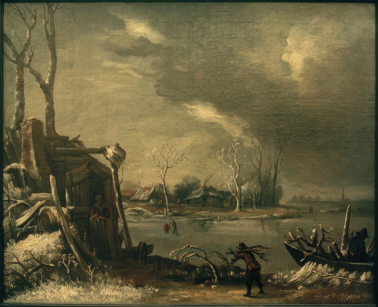 Winterlandschaft mit Reisig-Sammler von Jan van Kessel