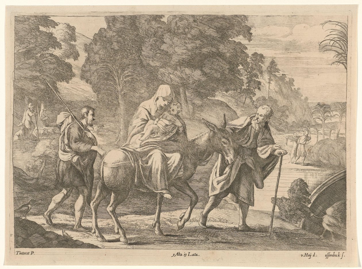 Flucht nach Ägypten von Jan van Ossenbeeck