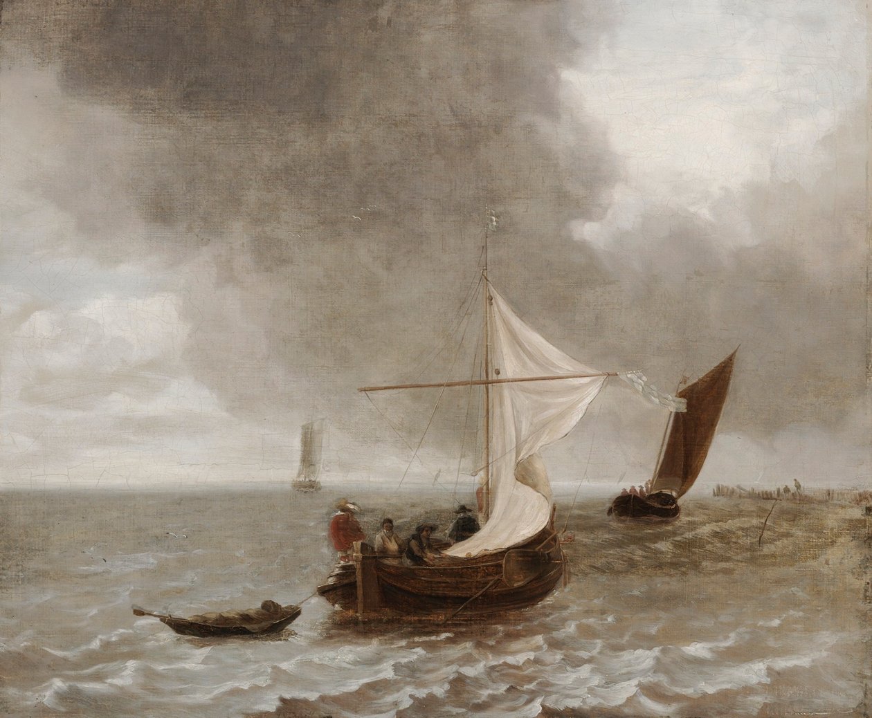 Segelboote im Wind von Jan van de Cappelle
