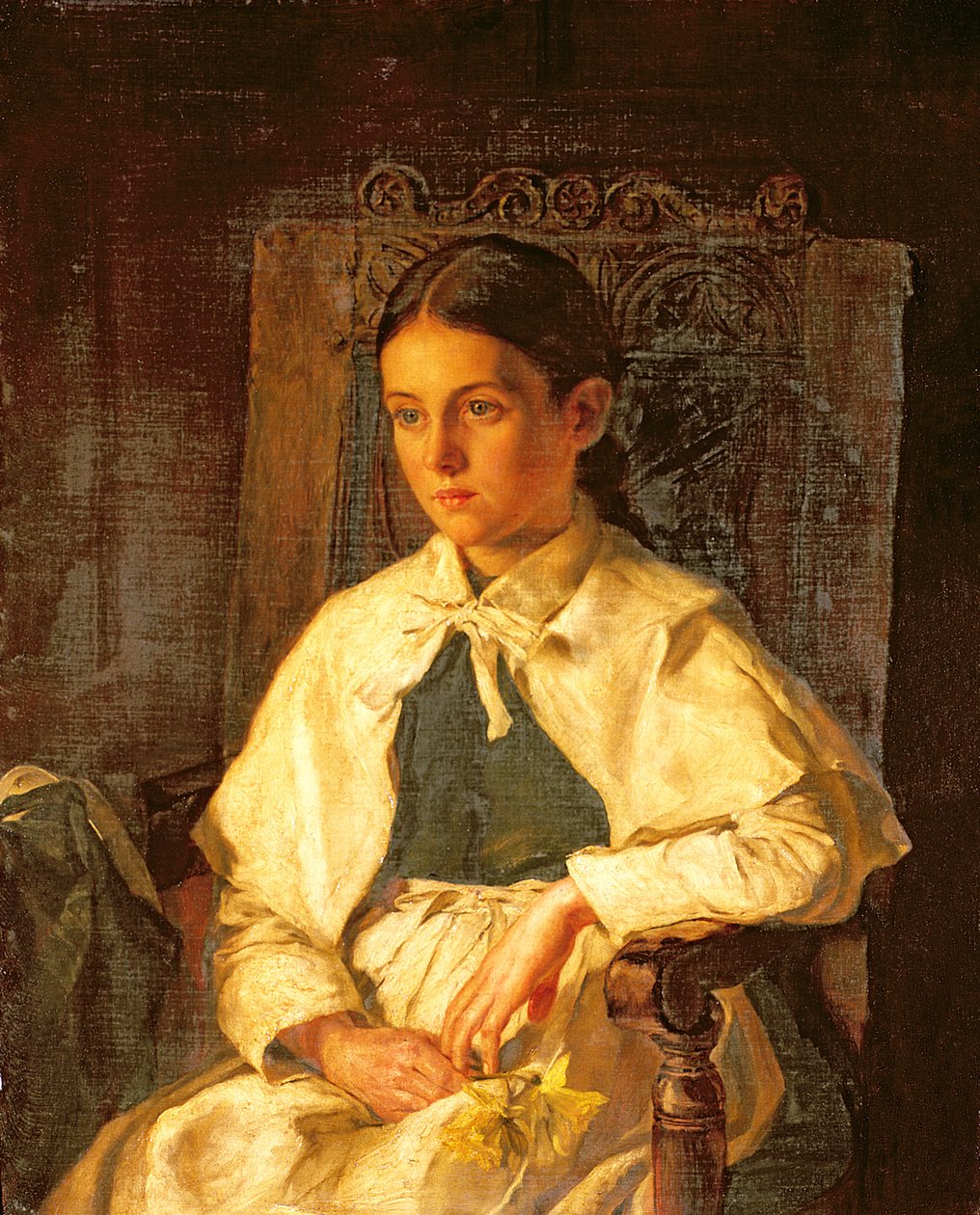 Porträt eines Mädchens in der Tracht der Dr. Woodwards Schule, Maidstone von Jane Day
