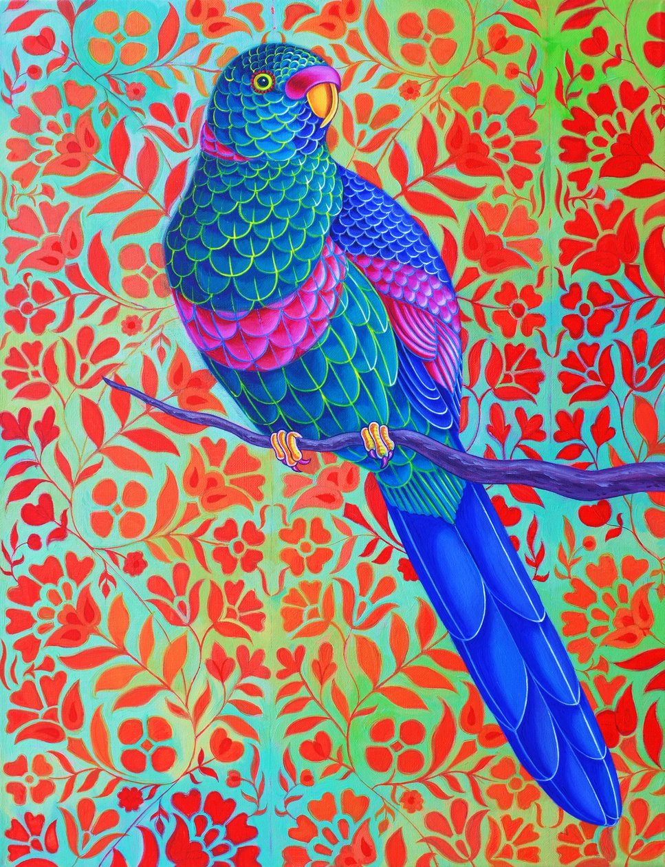 Blauer Papagei, 2015 von Jane Tattersfield
