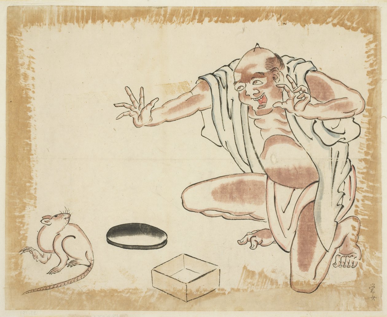 Eine Fabel: Alter Mann und eine Ratte von Japanese School