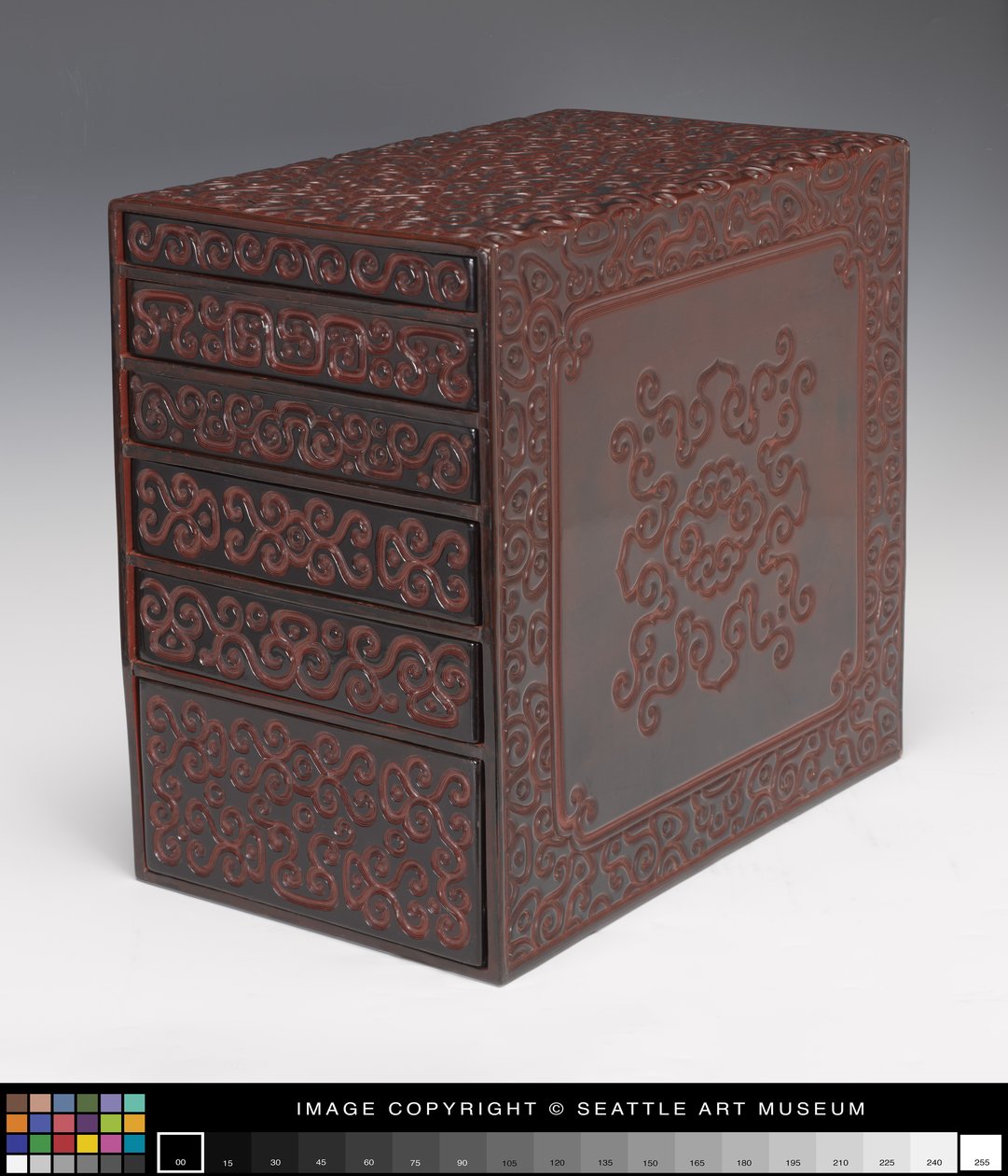 Guri-Lackbox mit 6 Schubladen von Japanese School