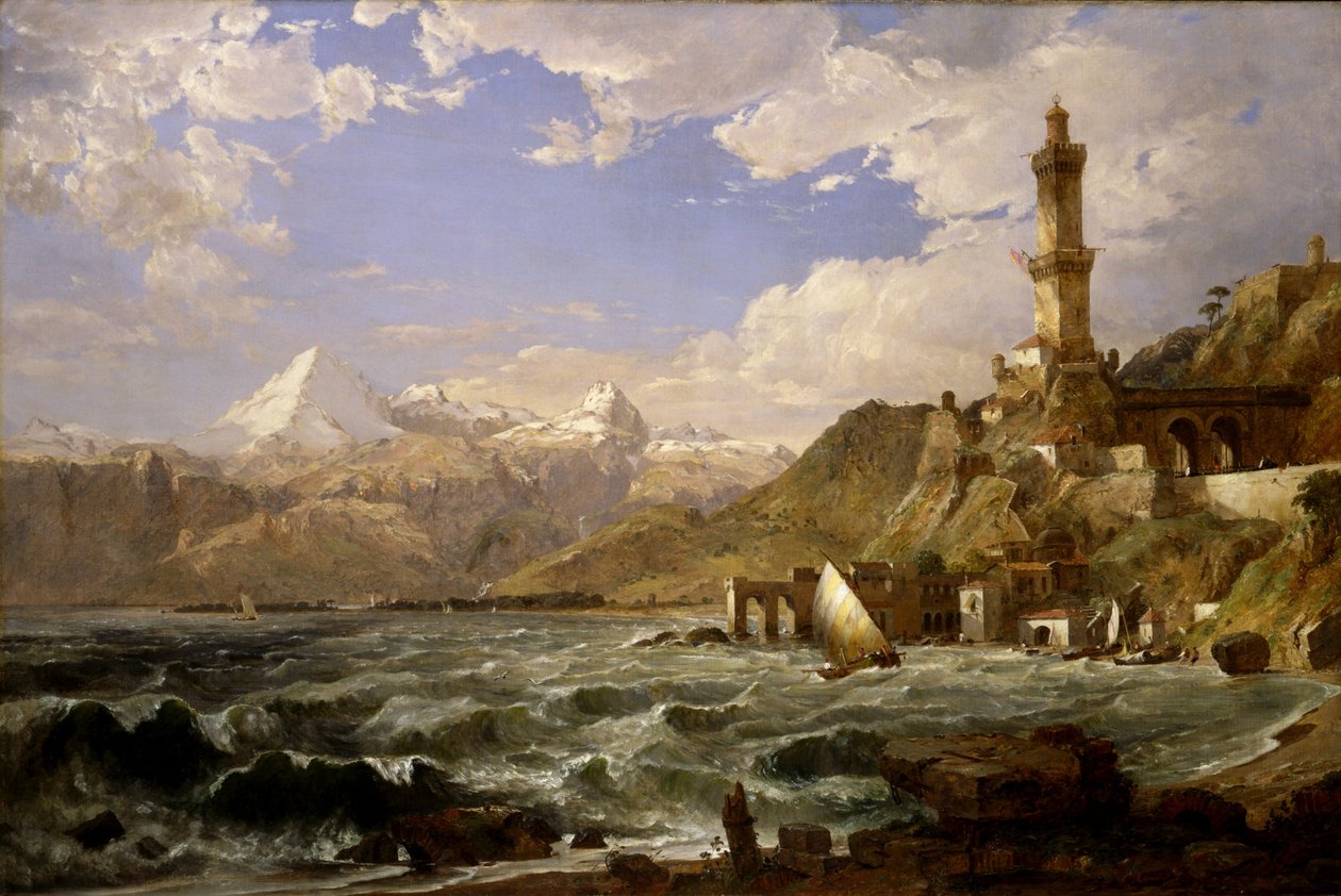 Die Küste von Genua von Jasper Francis Cropsey