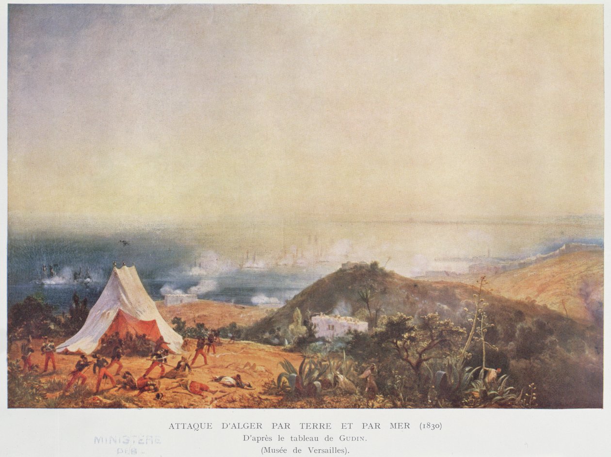 Angriff auf Algier zu Land und zu Wasser im Jahr 1830 von Jean Antoine Theodore Gudin