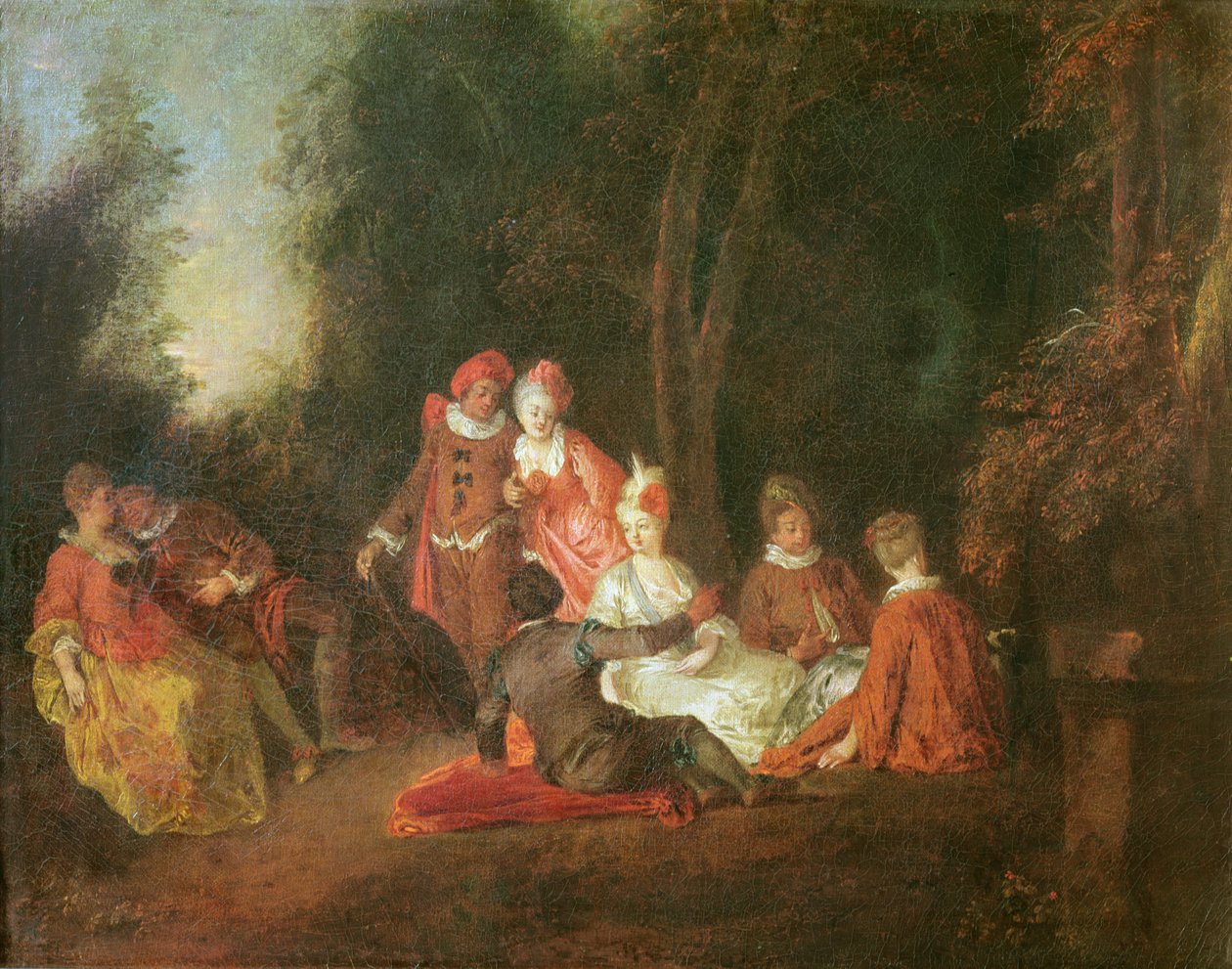 Ein Gespräch im Park von Jean Antoine Watteau