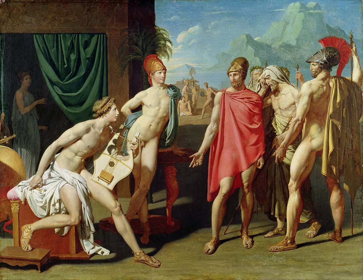 Botschafter, die von Agamemnon geschickt wurden, um Achilles zum Kampf zu drängen, 1801 von Jean Auguste Dominique Ingres