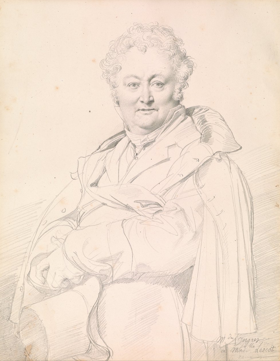 Porträt von Guillaume Guillon-Lethière von Jean Auguste Dominique Ingres