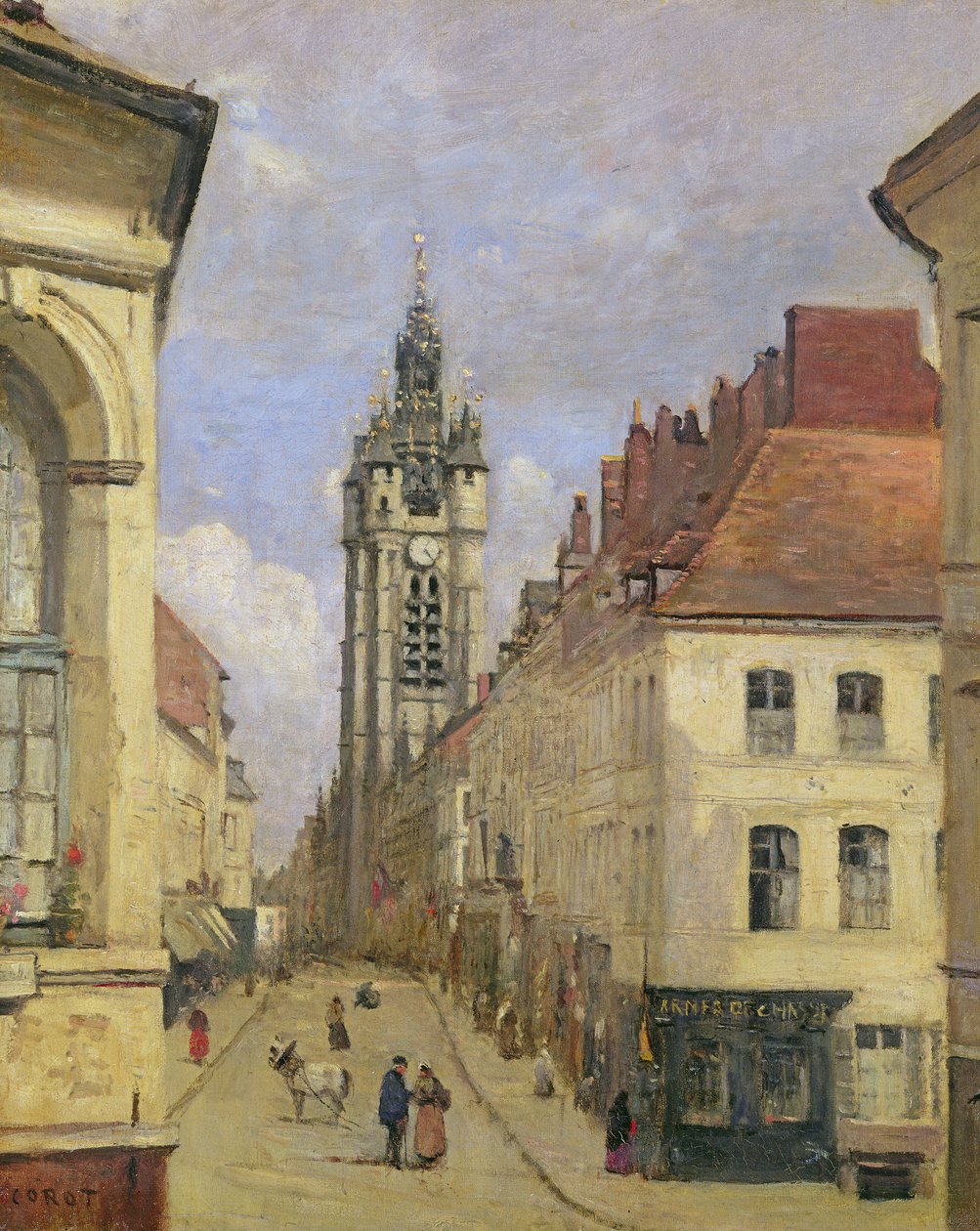 Der Glockenturm von Douai, 1871 von Jean Baptiste Camille Corot