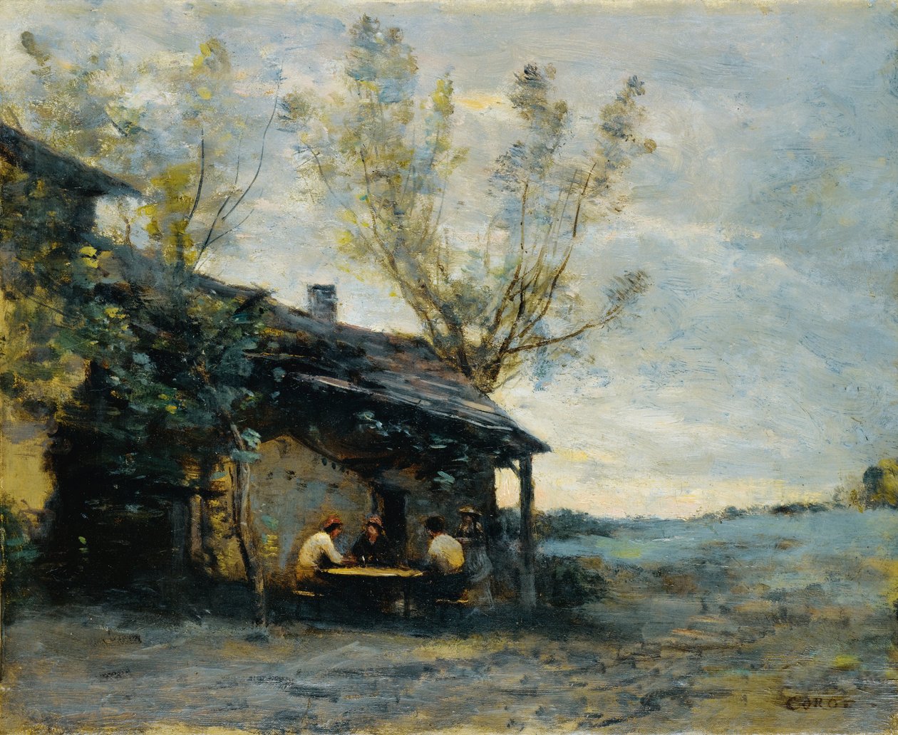 Ein Café in Vaugirard von Jean Baptiste Camille Corot