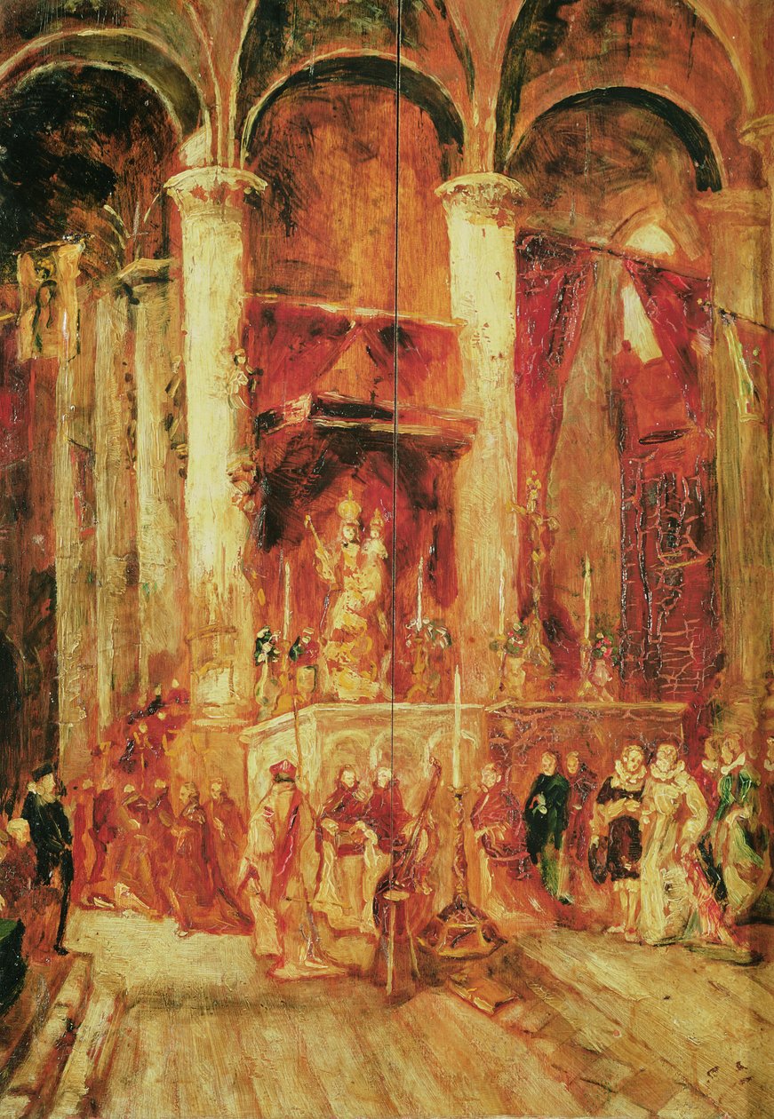 Prozession in einer Kirche von Jean Baptiste Isabey