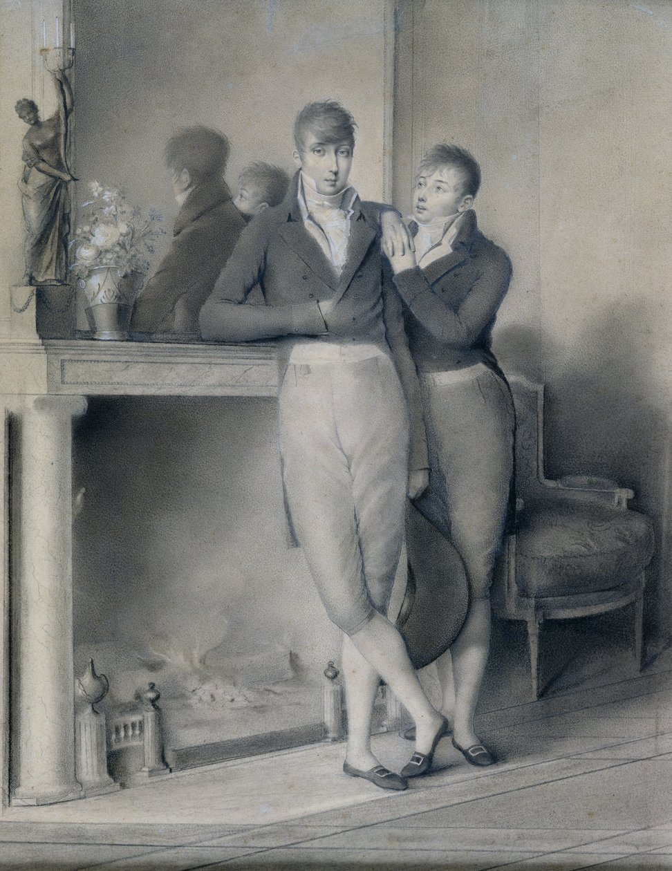 Zwei junge Männer, 1803-04 von Jean Baptiste Jacques Augustin