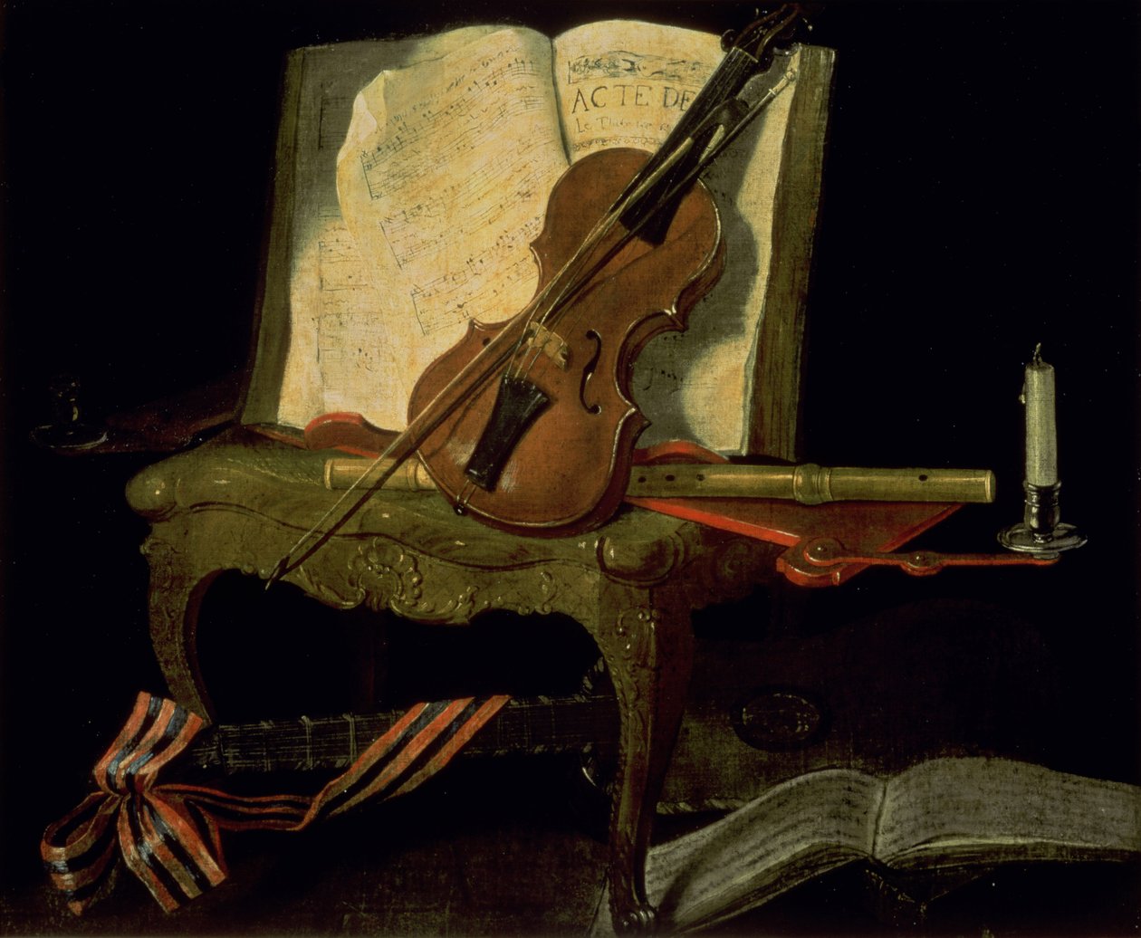 Stillleben mit einer Geige von Jean Baptiste Oudry