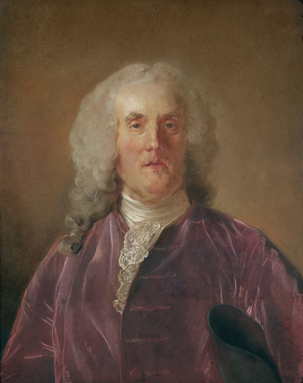 Abraham van Robais (Pastell auf Papier) von Jean Baptiste Perronneau
