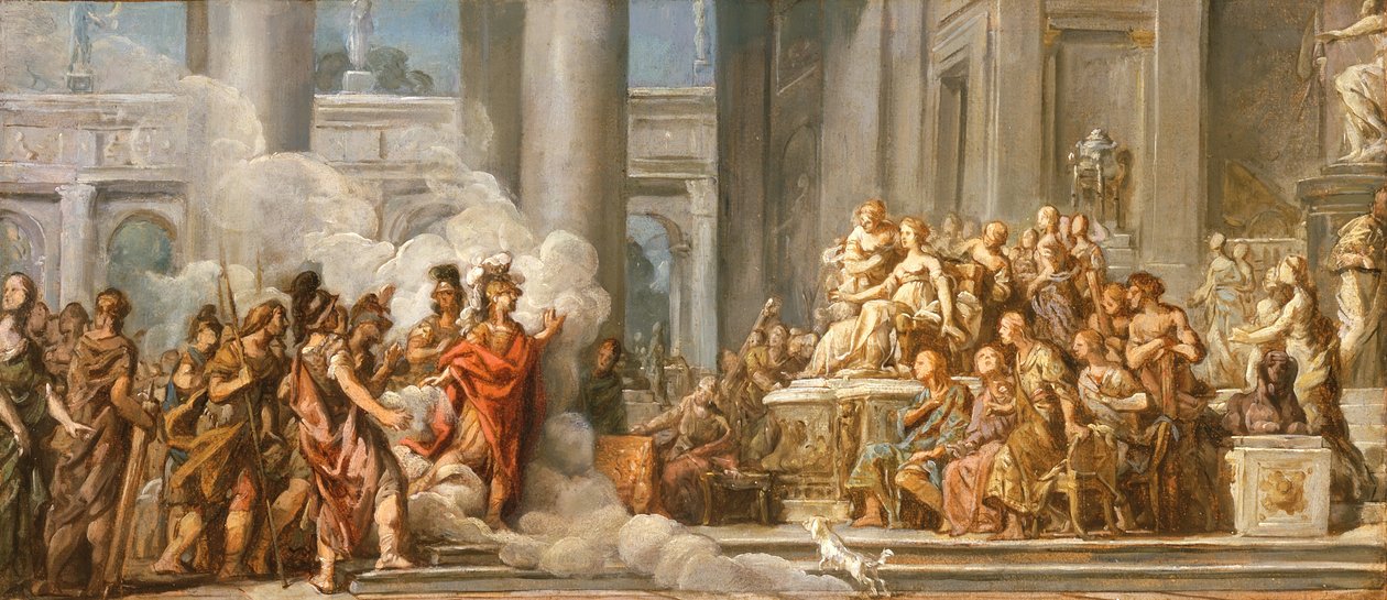 Die Ankunft des Äneas in Karthago, 1772-4 von Jean Bernard Restout