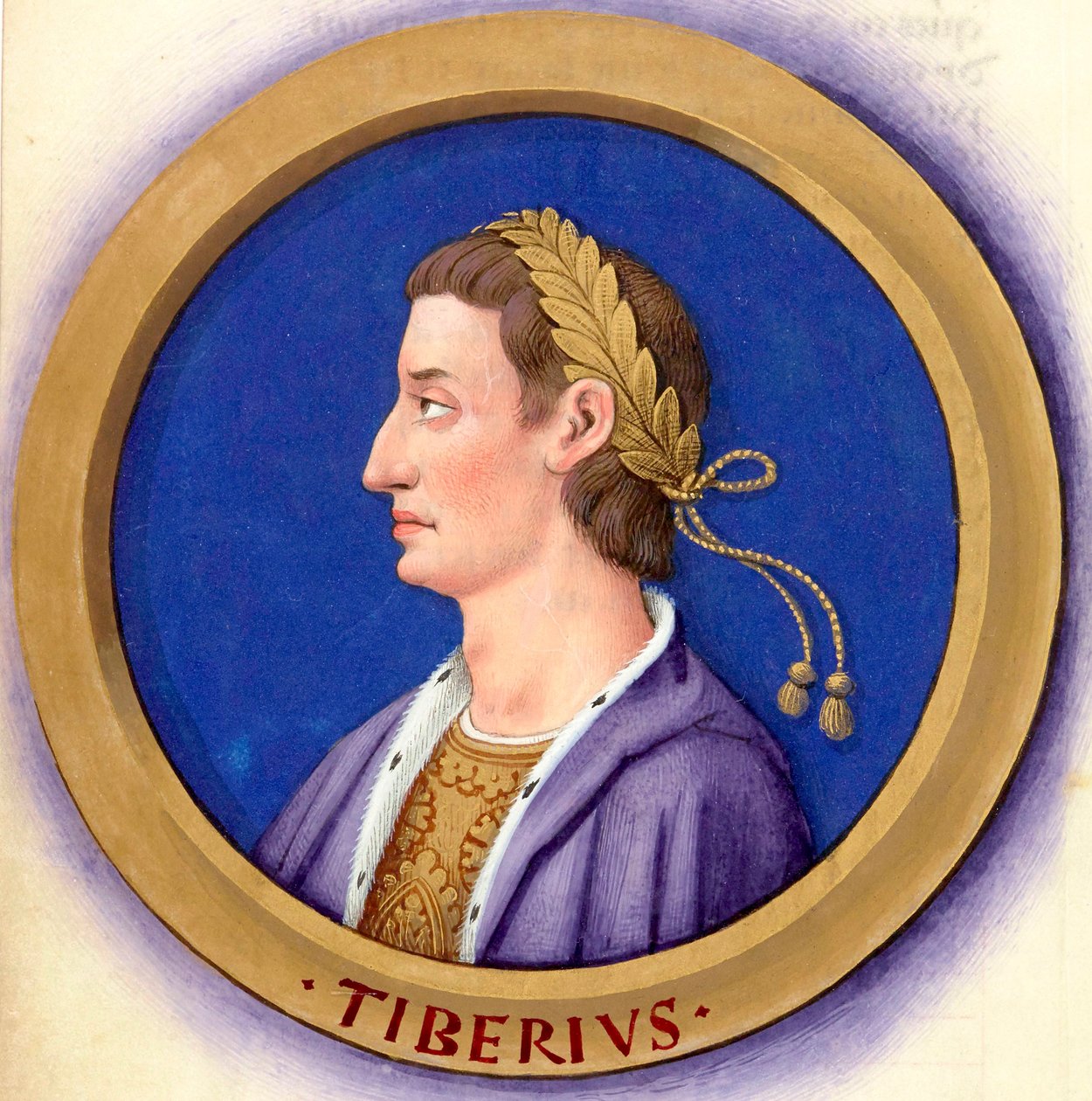 Beschreibung der zwölf Cäsaren mit ihren Figuren 3-Tiberius von Jean Bourdichon
