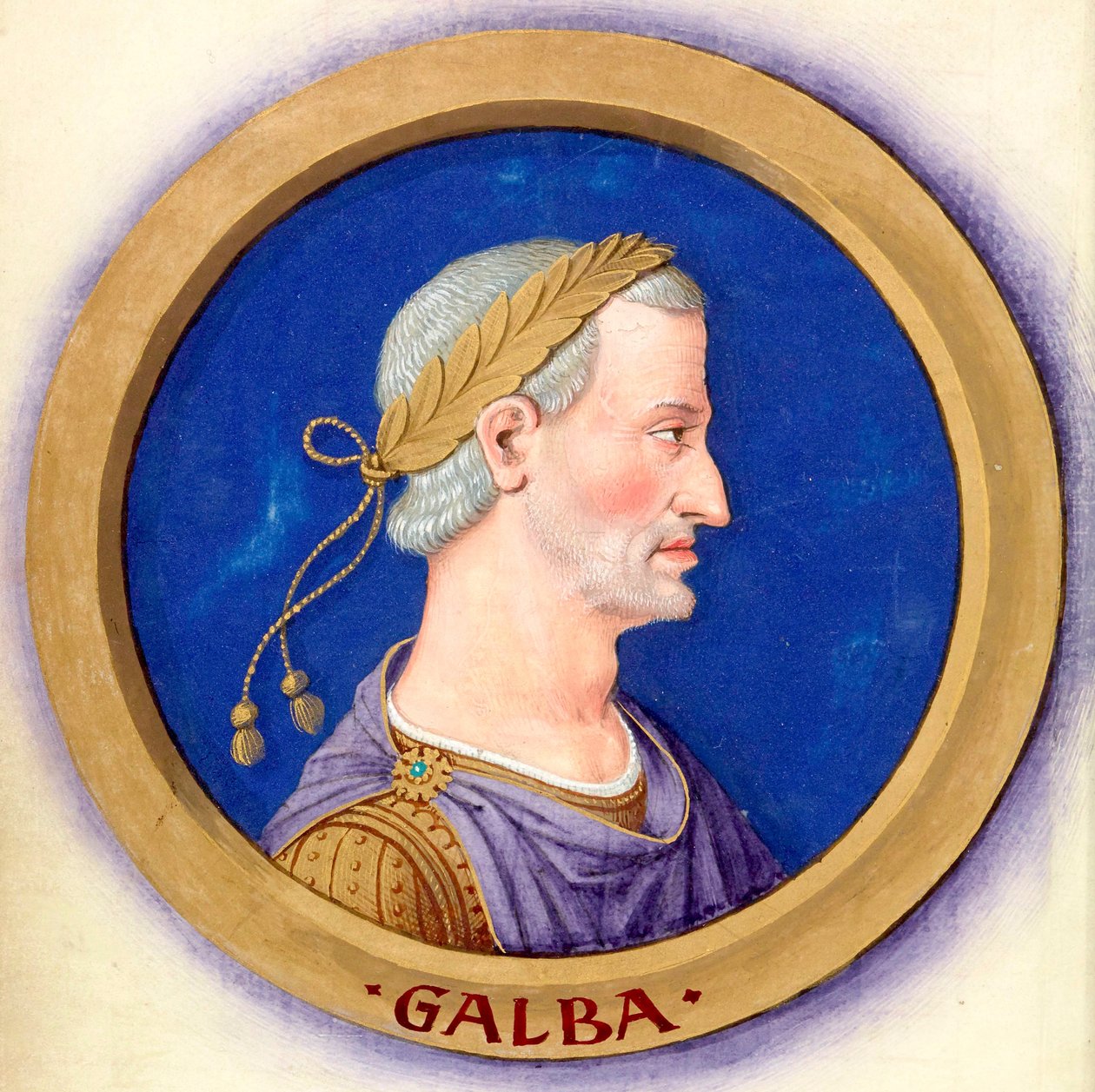 Beschreibung der zwölf Cäsaren mit ihren Figuren 7-Galba von Jean Bourdichon