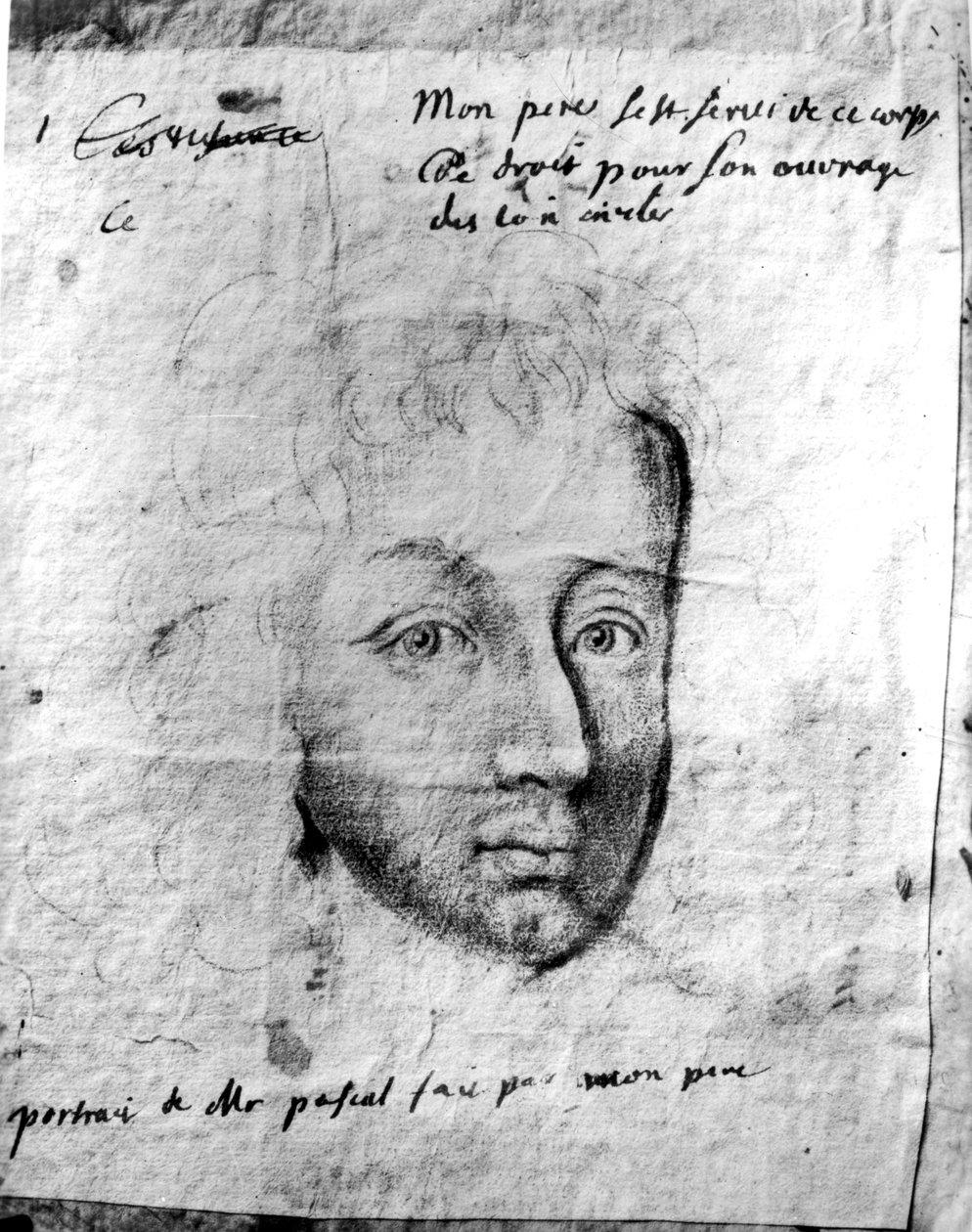 Porträt von Blaise Pascal (1623-62) von seinem Freund von Jean Donnat