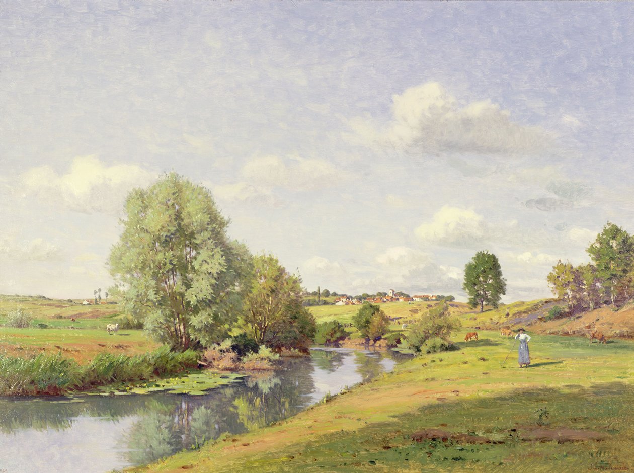 Der Fluss Saône bei Grignancourt von Jean F. Monchablon