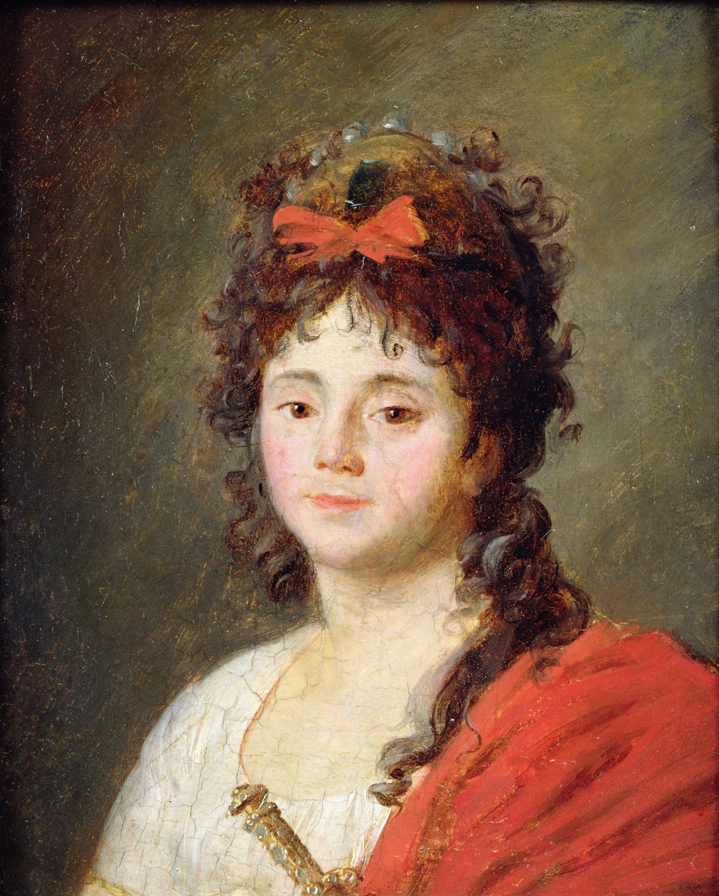 Porträt von Mademoiselle Maillard (1766-1818) als Göttin der Vernunft beim Fest der Kirche Notre-Dame, 10. November 1793, nach 1793 von Jean Francois Garneray