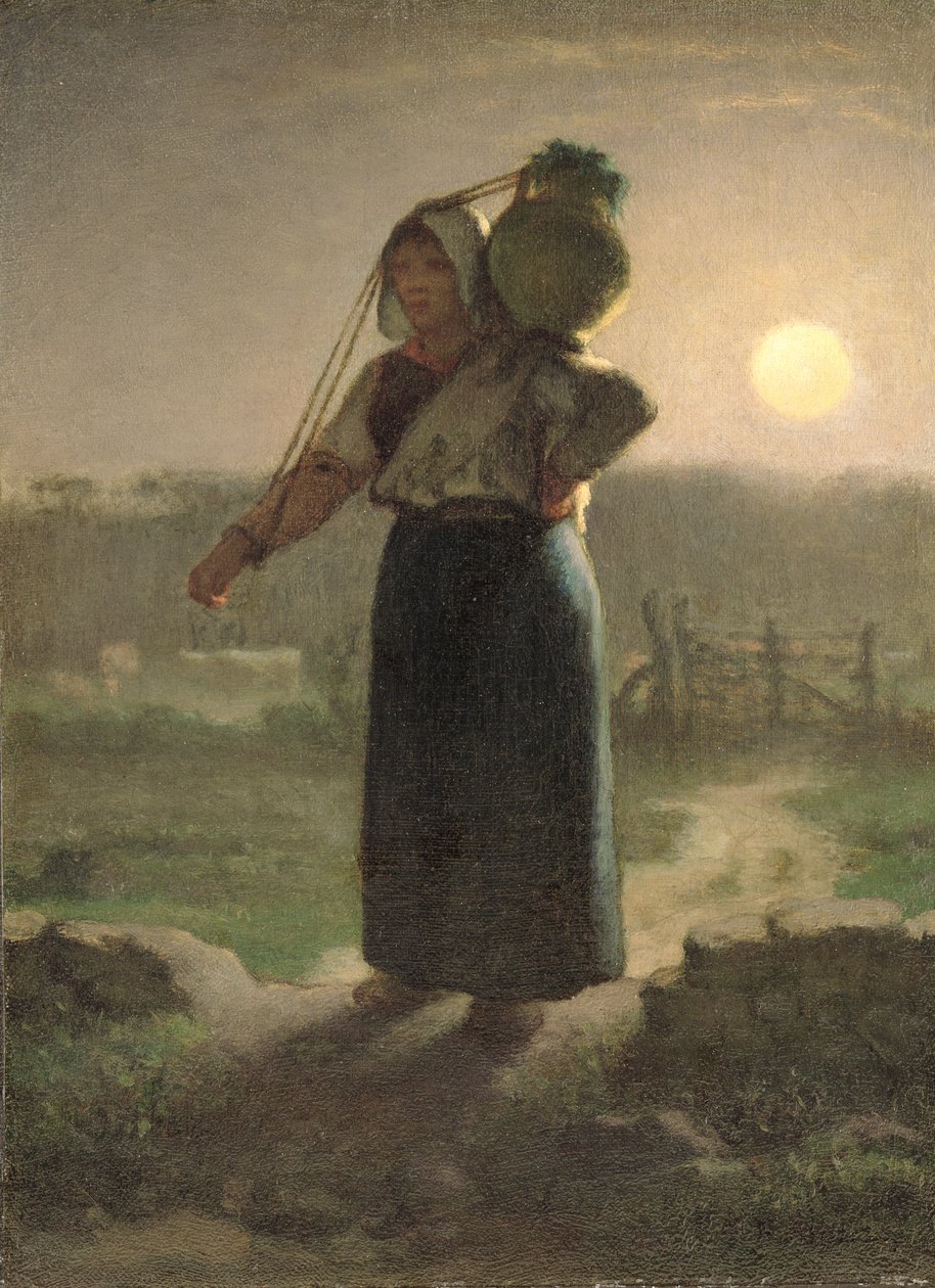 Eine Milchmagd, ca. 1853 von Jean Francois Millet