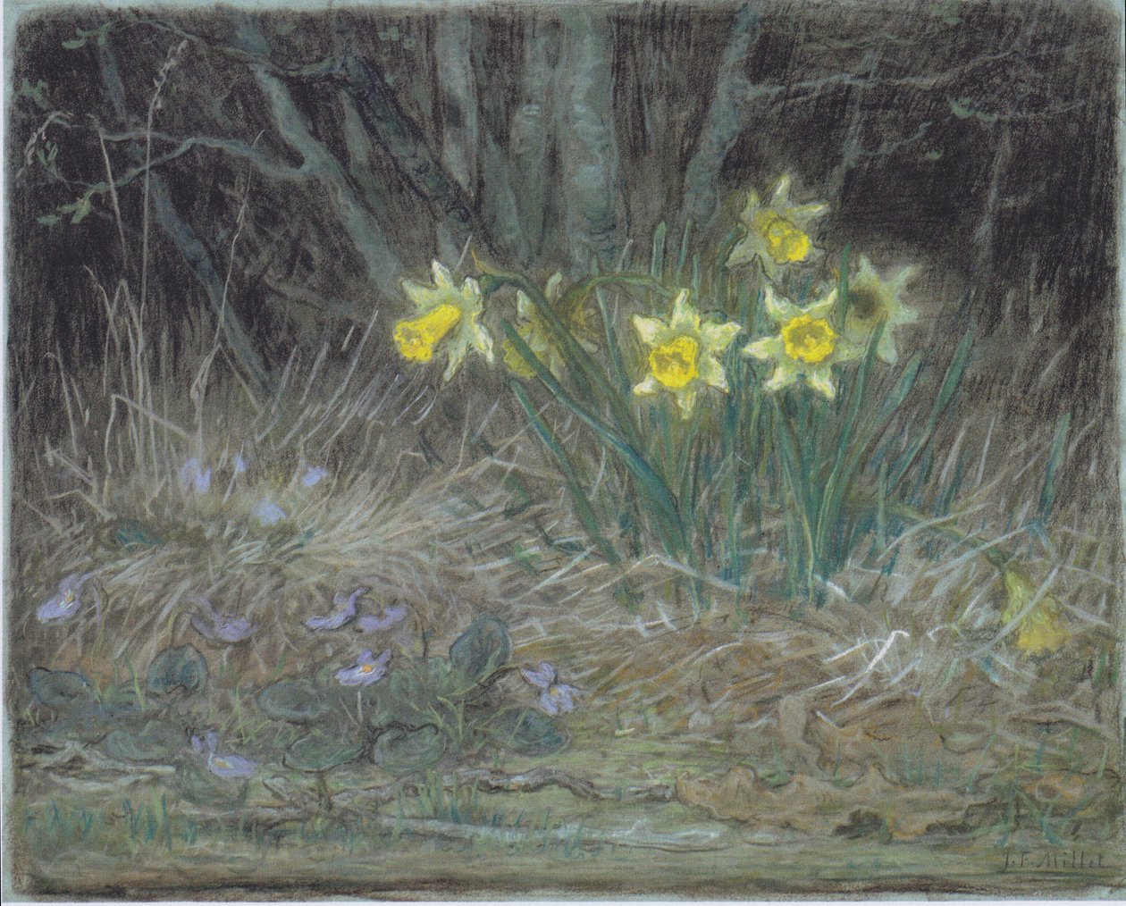 Narzissen und Veilchen von Jean Francois Millet