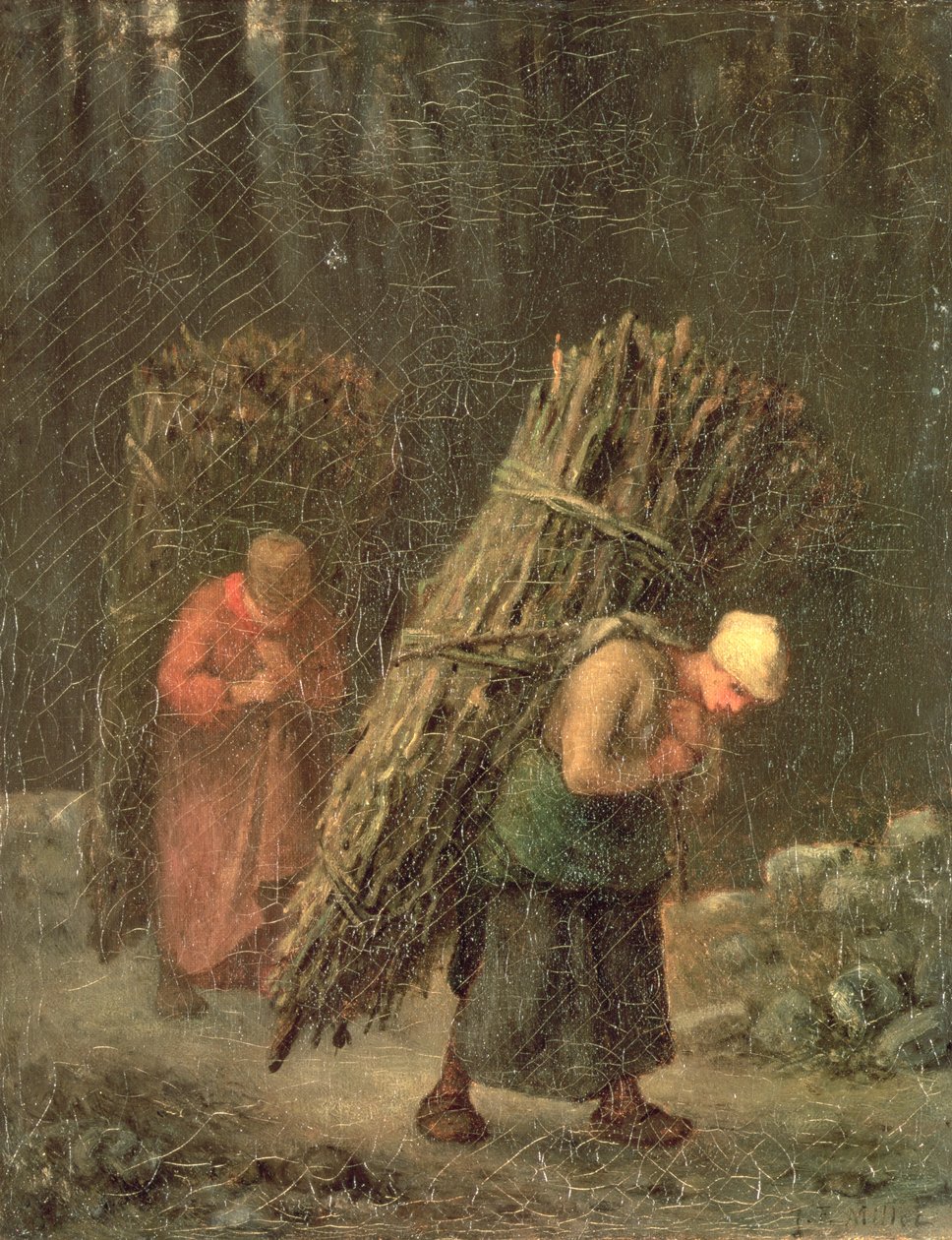 Bäuerinnen mit Reisig, ca. 1858 von Jean Francois Millet