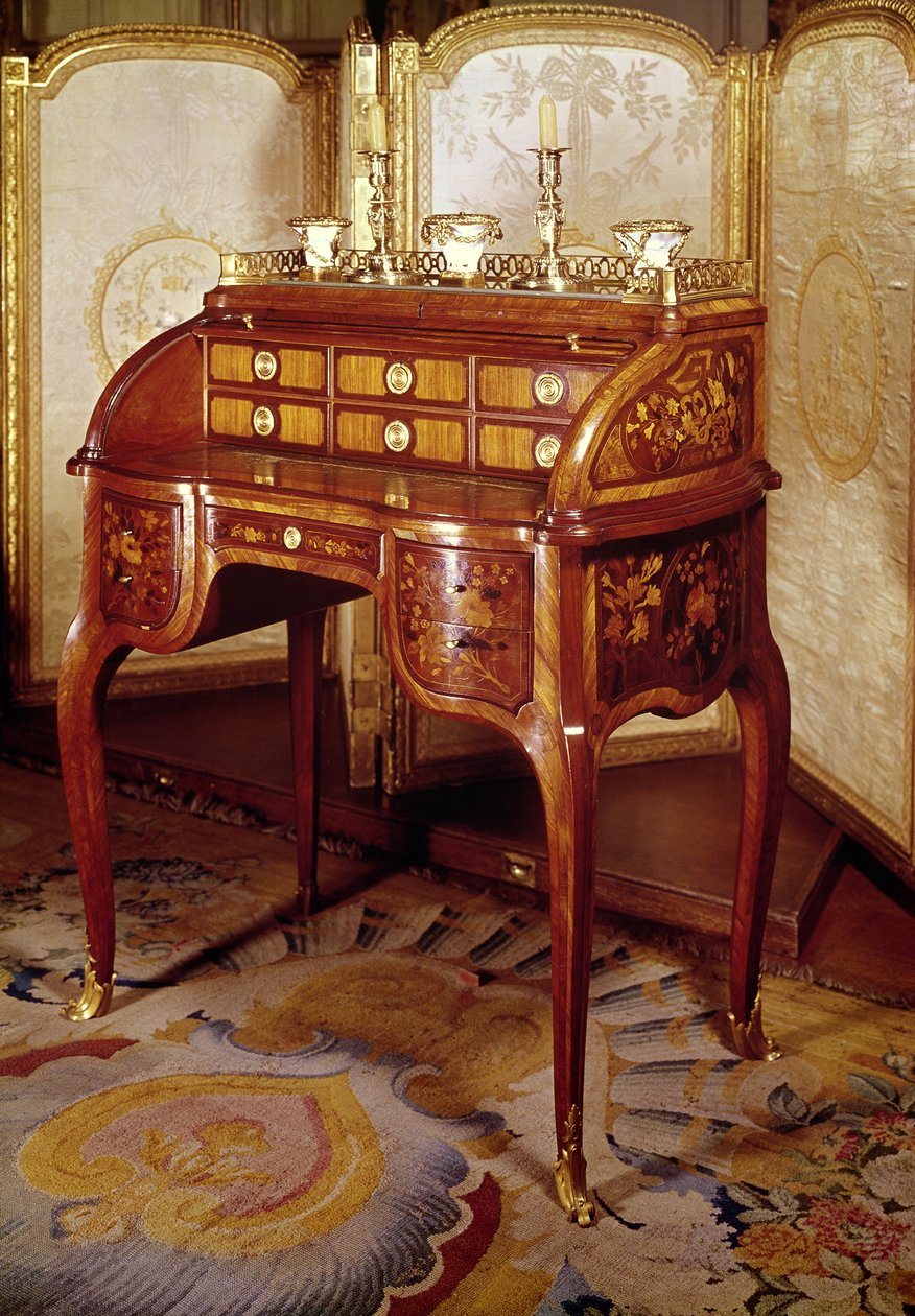 Schreibtisch von Louis XV (Holz) von Jean Francois Oeben