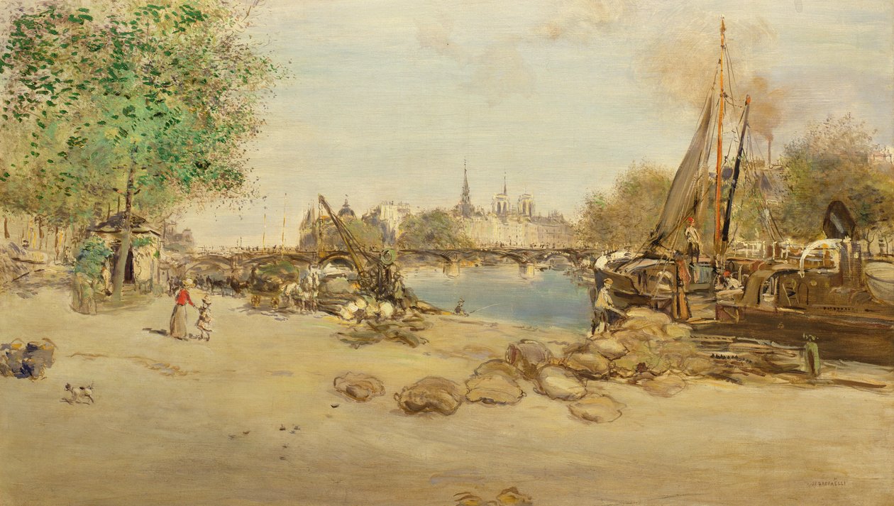 Der Hafen St. Nicolas in Paris von Jean Francois Raffaelli