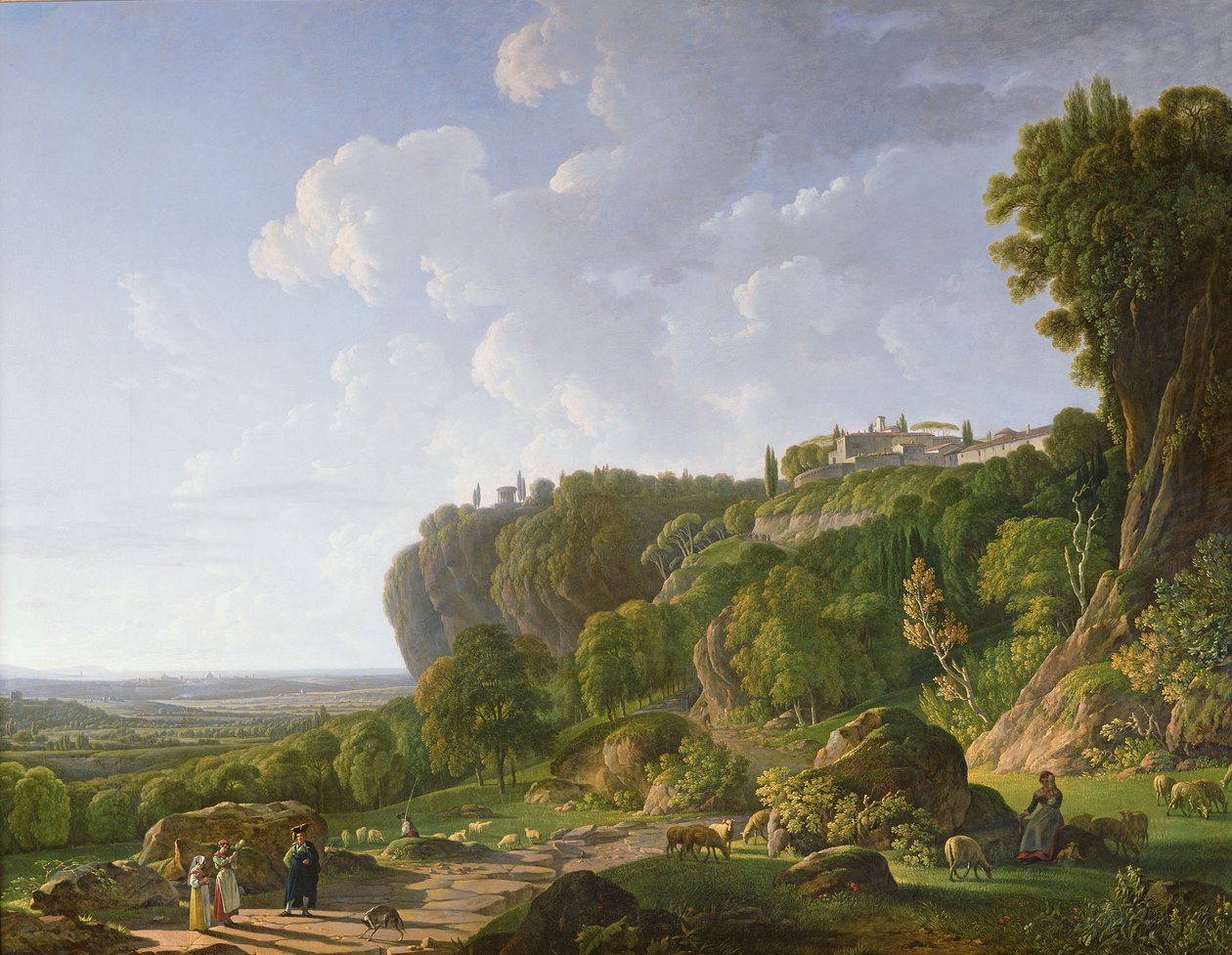Tivoli und die römische Campagna entlang der Via Appia von Jean François Sablet