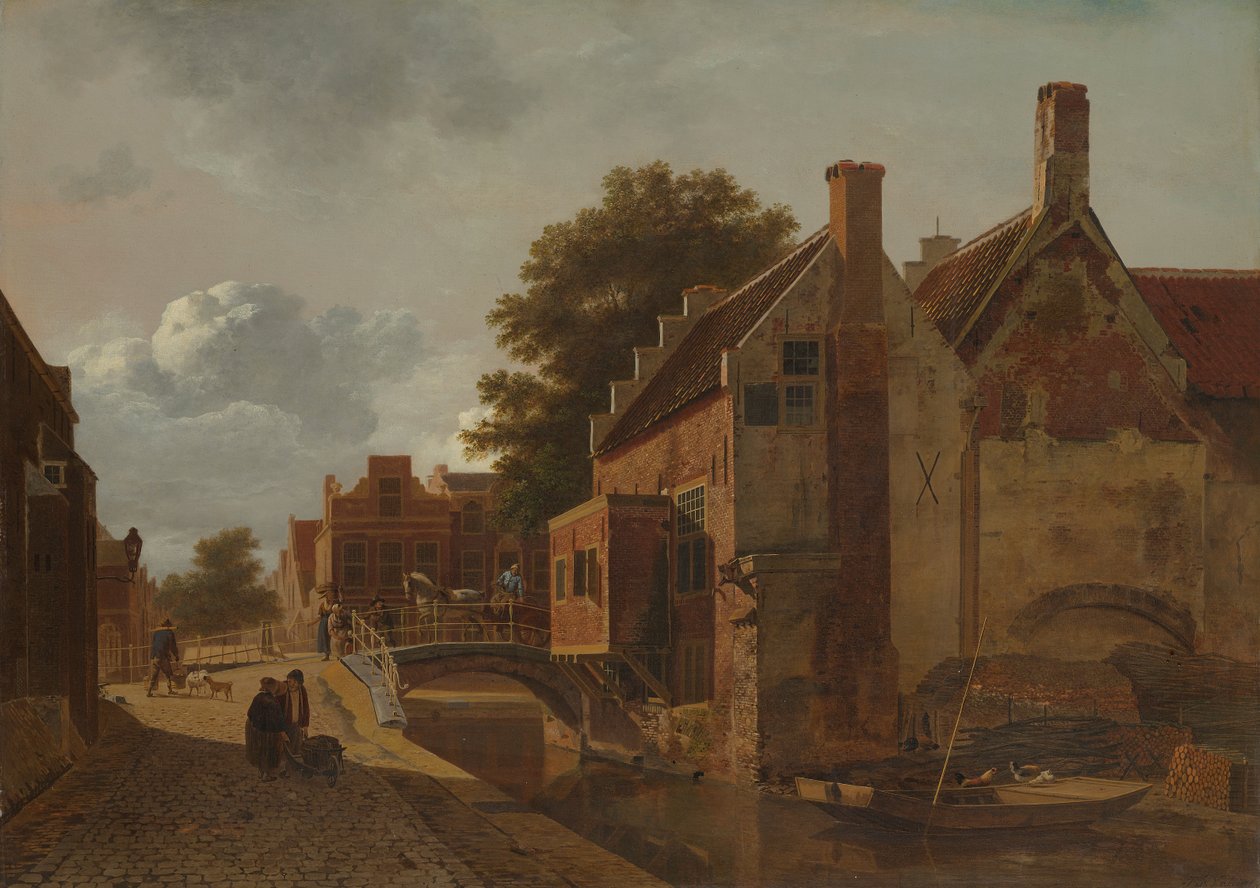 Der Kalvermarkt in Den Haag von Jean François Valois
