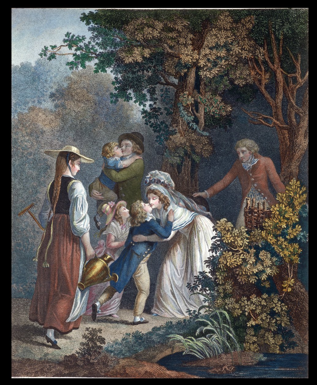 Elysium, späte 18. Jahrhundert (Farbstich) von Jean Frederic Schall