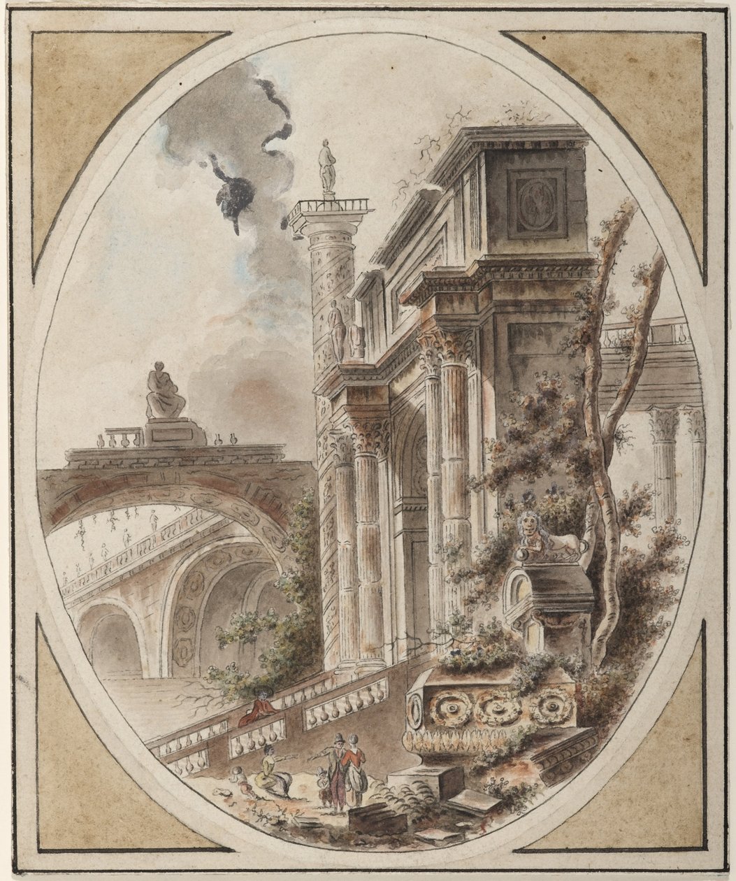 Fantasie einer architektonischen Ruine von Jean Henry Alexandre Pernet