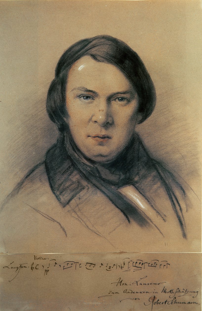 Robert Schumann, 1853 von Jean Joseph Bonaventure Laurens