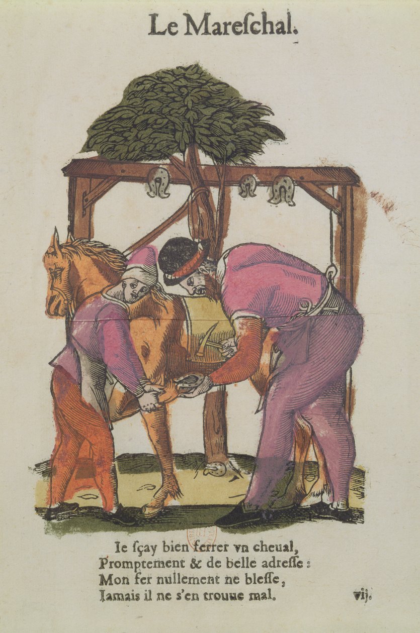 Der Schmied (Farbstich) von Jean Leclerc