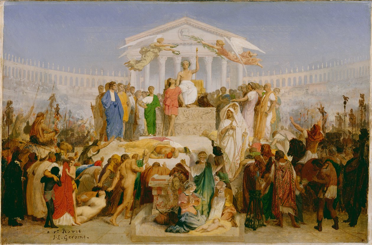 Das Zeitalter des Augustus, die Geburt Christi, ca. 1852-54 von Jean Leon Gerome