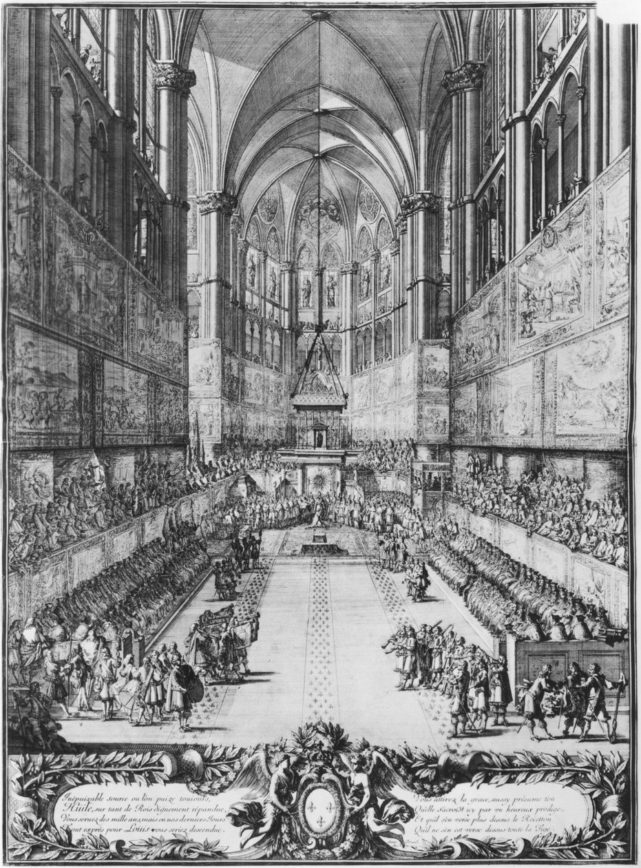 Die Krönung von Ludwig XIV. am 7. Juni 1654 in der Kathedrale von Reims von Jean Lepautre