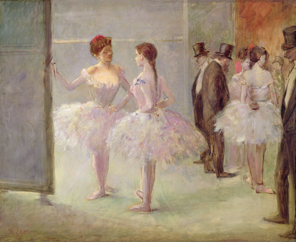 Tänzerinnen in den Kulissen der Oper, ca. 1900 von Jean Louis Forain
