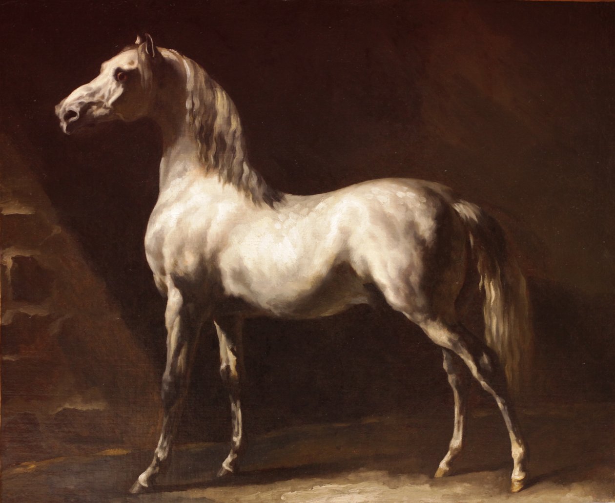 Weiß-graues arabisches Pferd von Theodore Gericault