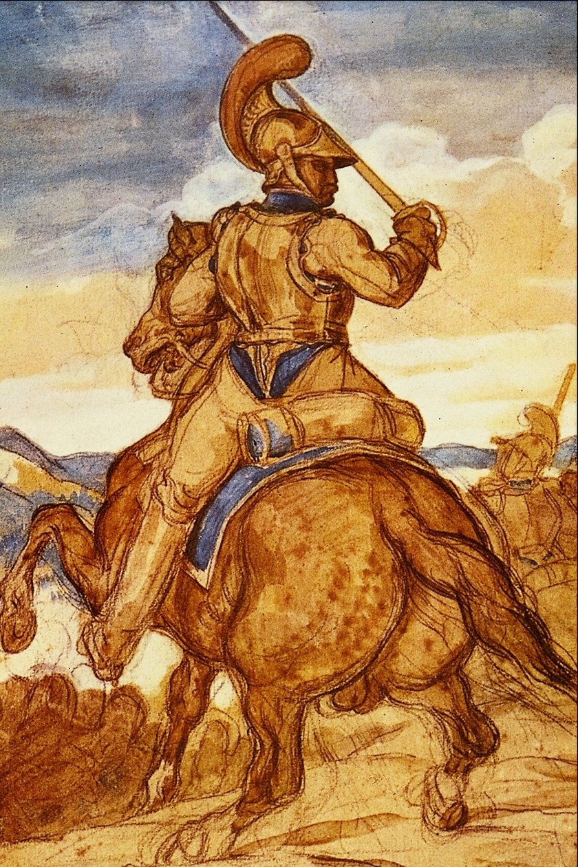 Berittener Offizier der Karabiniers von Theodore Gericault