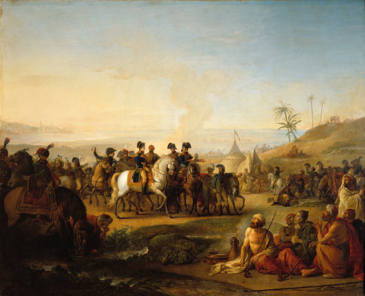 General Bonaparte besucht die Mosesquellen, nahe Sinai, 28. Dezember 1798 von Jean Simon Berthelemy