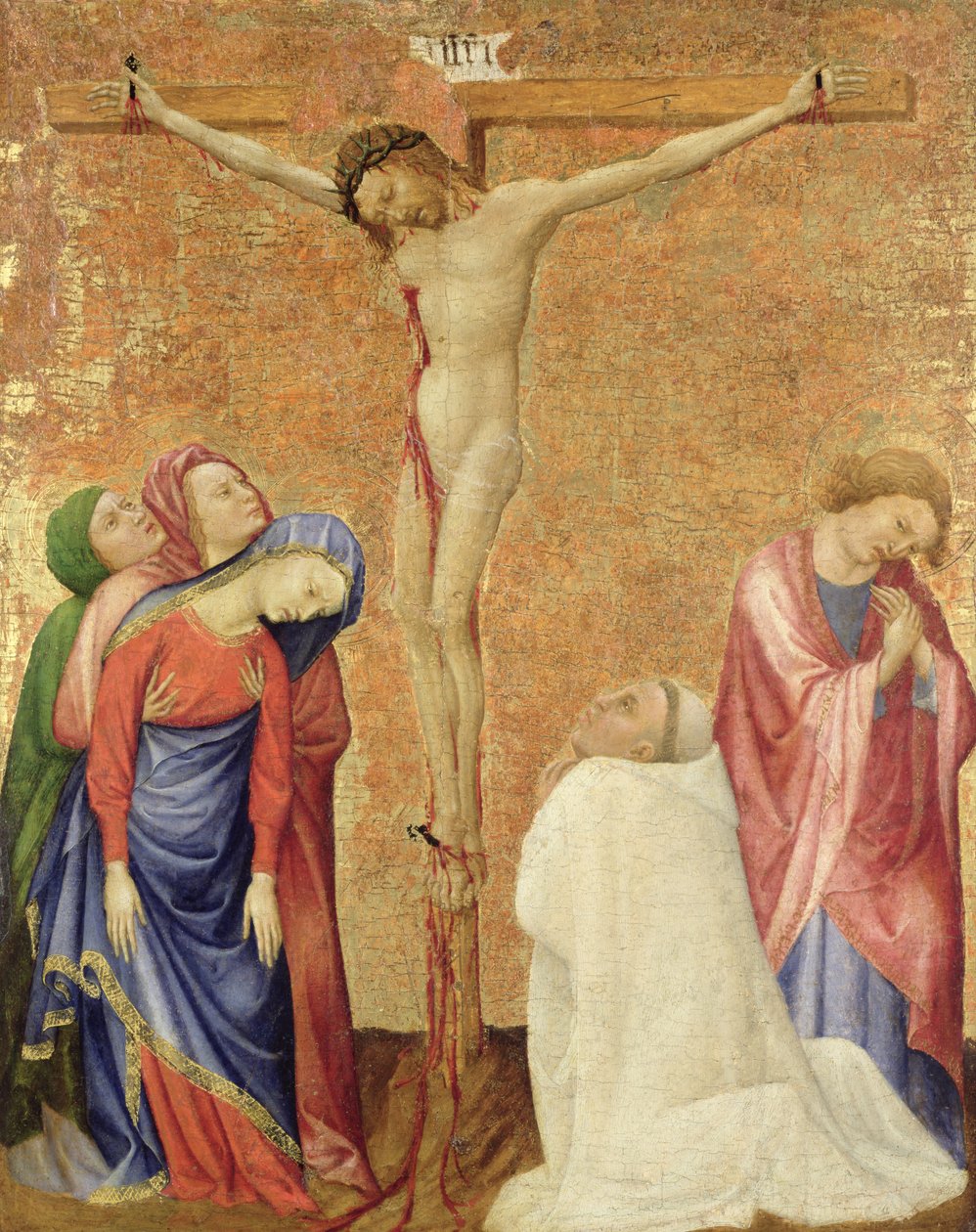 Kalvarienberg mit einem Kartäusermönch, 1389-95 von Jean de Beaumetz