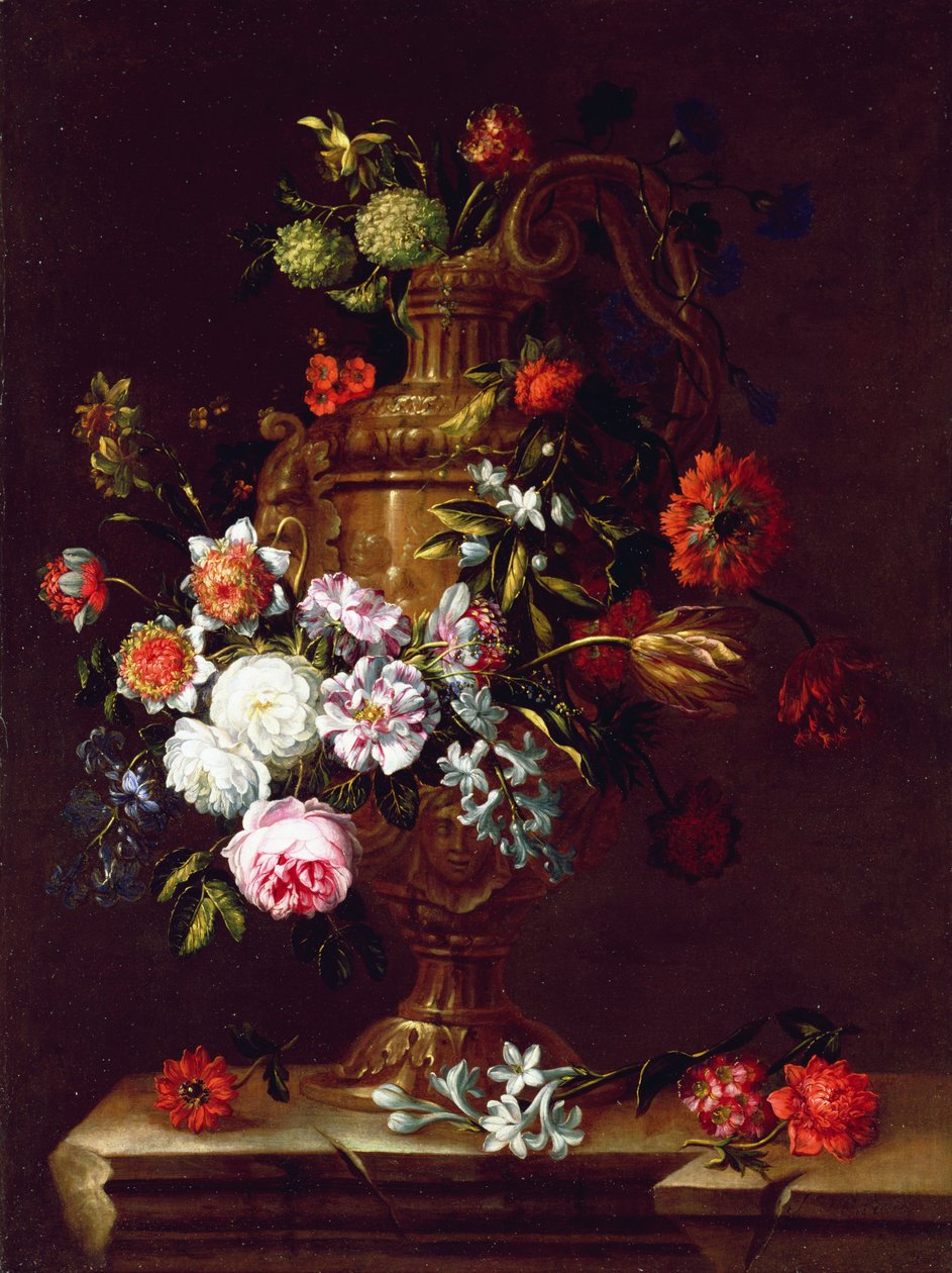 Stillleben mit Blumen in einer Urne, 17. Jahrhundert von Jean Baptiste Monnoyer