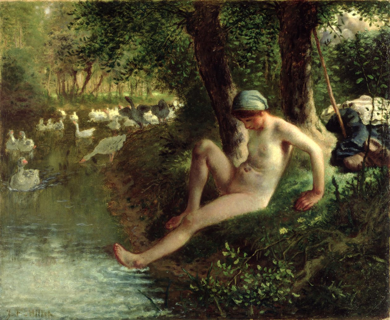 Der Badende, 1863 von Jean Francois Millet
